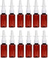 Amber Plastic Empty Refillable Nasal Spray Bottles Container For Silver or ION Use Travel (20ml)