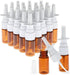 Small Empty Nasal Spray Bottles for Nose - 10ml/0.35 oz Plastic Refillable Amber Mist Sprayers for Travel